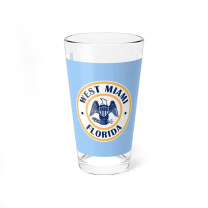 Flag of West Miami Florida (United States) Pint Glass 16oz 16oz - Go Mug Yourself