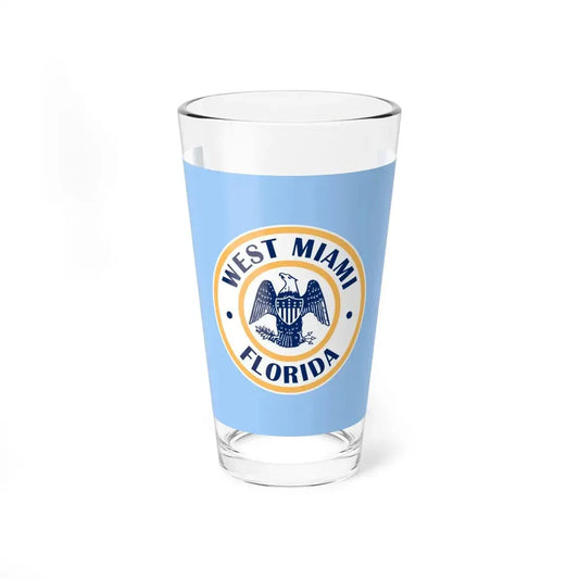 Flag of West Miami Florida (United States) Pint Glass 16oz 16oz - Go Mug Yourself
