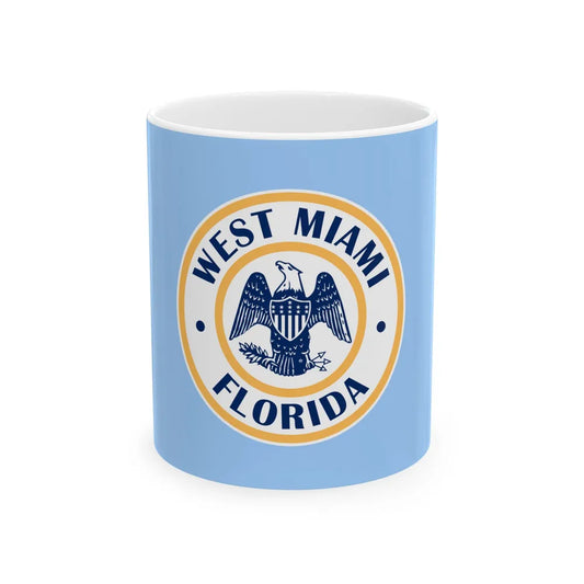 Flag of West Miami Florida (United States) White Coffee Mug 11oz - Go Mug Yourself
