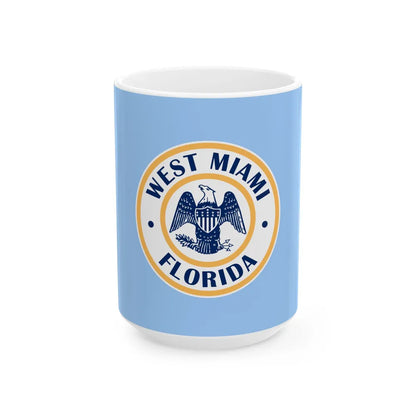 Flag of West Miami Florida (United States) White Coffee Mug 15oz - Go Mug Yourself