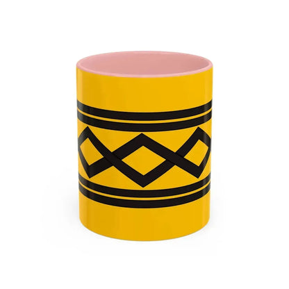 Flag of West Midlands County UK - Accent Coffee Mug 11oz Pink - Go Mug Yourself