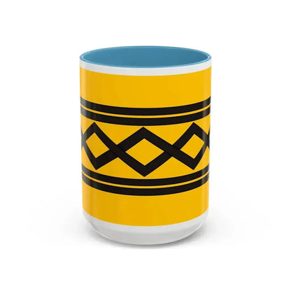Flag of West Midlands County UK - Accent Coffee Mug 15oz Light Blue - Go Mug Yourself