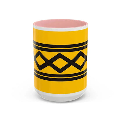 Flag of West Midlands County UK - Accent Coffee Mug 15oz Pink - Go Mug Yourself