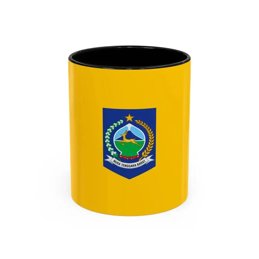 Flag of West Nusa Tenggara Indonesia - Accent Coffee Mug 11oz Black - Go Mug Yourself