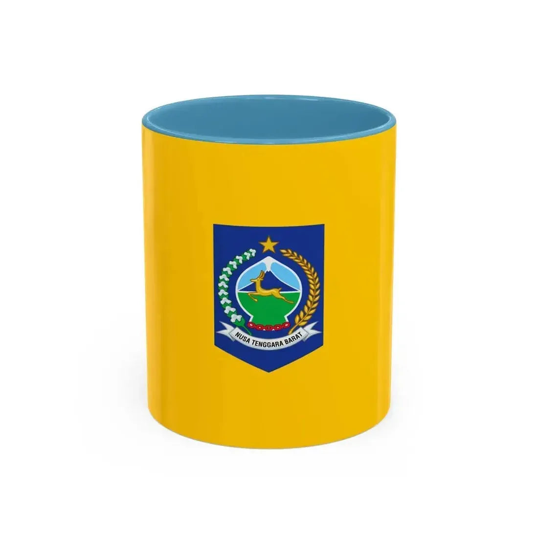 Flag of West Nusa Tenggara Indonesia - Accent Coffee Mug 11oz Light Blue - Go Mug Yourself