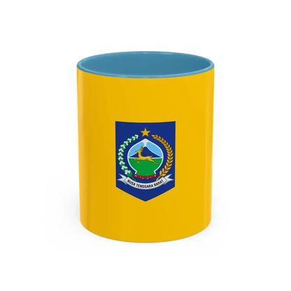 Flag of West Nusa Tenggara Indonesia - Accent Coffee Mug 11oz Light Blue - Go Mug Yourself