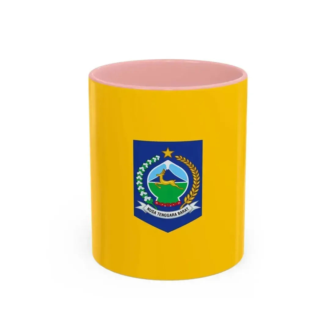 Flag of West Nusa Tenggara Indonesia - Accent Coffee Mug 11oz Pink - Go Mug Yourself