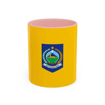 Flag of West Nusa Tenggara Indonesia - Accent Coffee Mug 11oz Pink - Go Mug Yourself