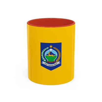 Flag of West Nusa Tenggara Indonesia - Accent Coffee Mug 11oz Red - Go Mug Yourself