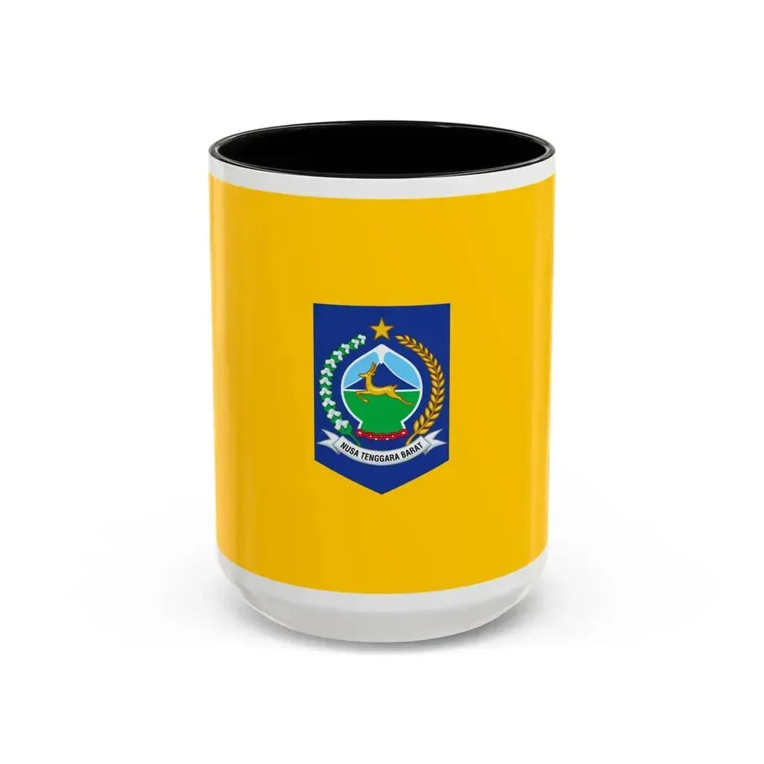 Flag of West Nusa Tenggara Indonesia - Accent Coffee Mug 15oz Black - Go Mug Yourself