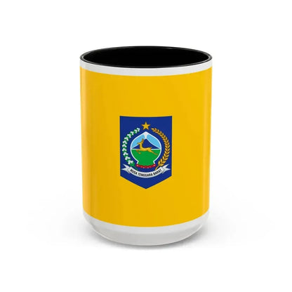 Flag of West Nusa Tenggara Indonesia - Accent Coffee Mug 15oz Black - Go Mug Yourself