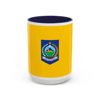 Flag of West Nusa Tenggara Indonesia - Accent Coffee Mug 15oz Navy - Go Mug Yourself