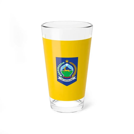 Flag of West Nusa Tenggara Indonesia - Pint Glass 16oz 16oz - Go Mug Yourself
