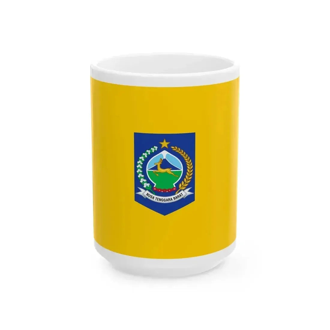Flag of West Nusa Tenggara Indonesia - White Coffee Mug 15oz - Go Mug Yourself