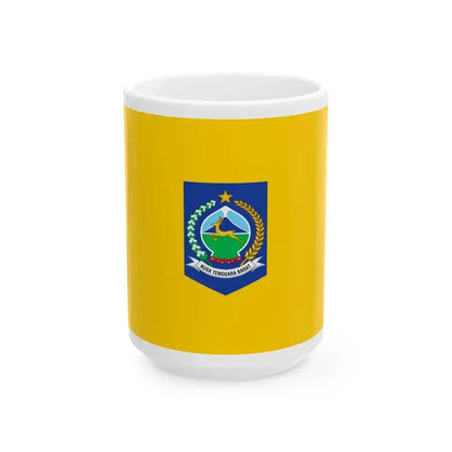 Flag of West Nusa Tenggara Indonesia - White Coffee Mug 15oz - Go Mug Yourself