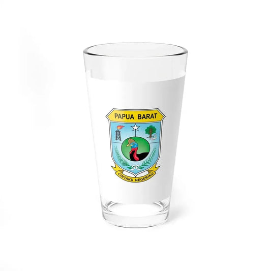 Flag of West Papua Indonesia - Pint Glass 16oz 16oz - Go Mug Yourself