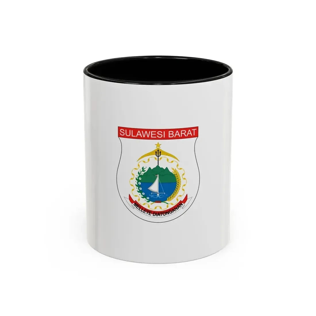 Flag of West Sulawesi Indonesia - Accent Coffee Mug 11oz Black - Go Mug Yourself