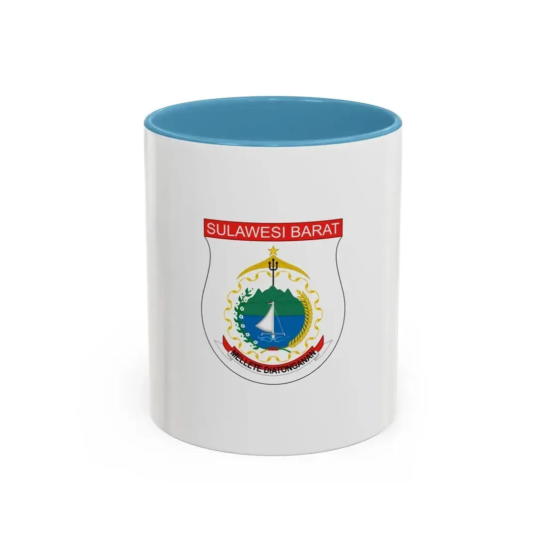 Flag of West Sulawesi Indonesia - Accent Coffee Mug 11oz Light Blue - Go Mug Yourself
