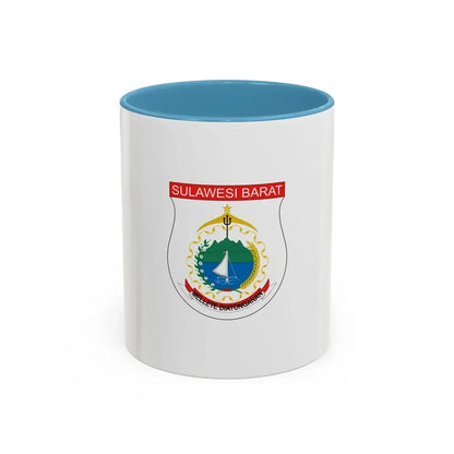 Flag of West Sulawesi Indonesia - Accent Coffee Mug 11oz Light Blue - Go Mug Yourself