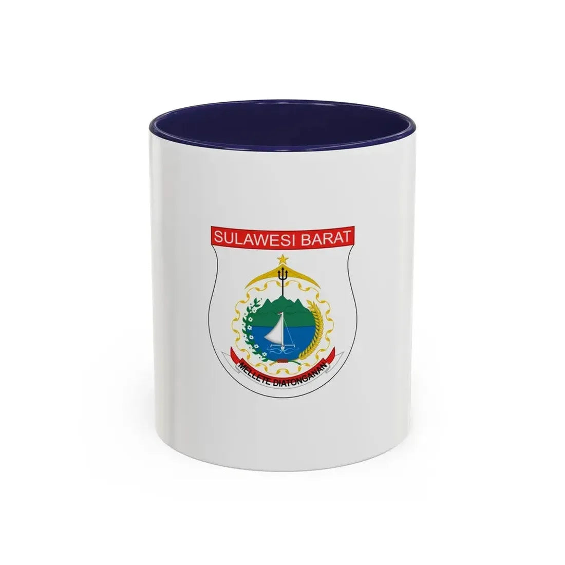 Flag of West Sulawesi Indonesia - Accent Coffee Mug 11oz Navy - Go Mug Yourself
