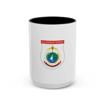 Flag of West Sulawesi Indonesia - Accent Coffee Mug 15oz Black - Go Mug Yourself