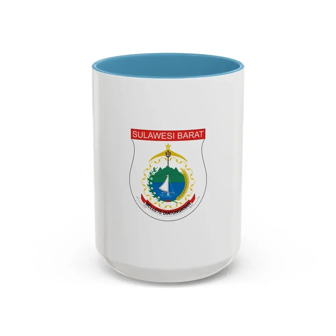 Flag of West Sulawesi Indonesia - Accent Coffee Mug 15oz Light Blue - Go Mug Yourself