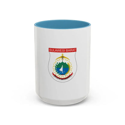 Flag of West Sulawesi Indonesia - Accent Coffee Mug 15oz Light Blue - Go Mug Yourself