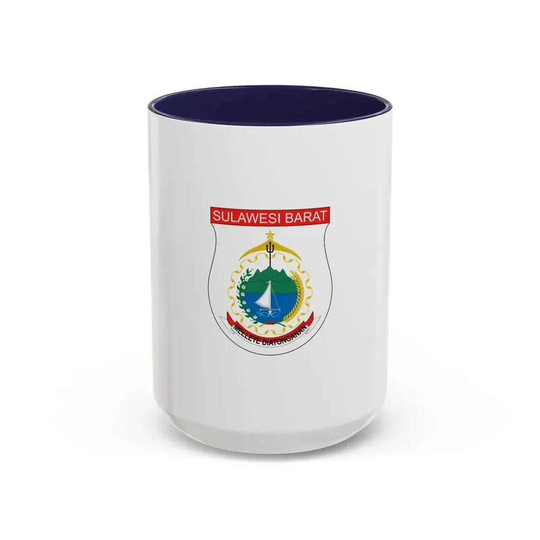 Flag of West Sulawesi Indonesia - Accent Coffee Mug 15oz Navy - Go Mug Yourself