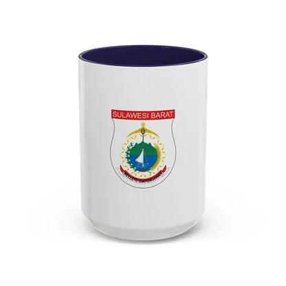 Flag of West Sulawesi Indonesia - Accent Coffee Mug 15oz Navy - Go Mug Yourself