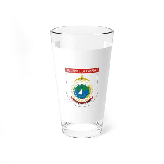 Flag of West Sulawesi Indonesia - Pint Glass 16oz 16oz - Go Mug Yourself