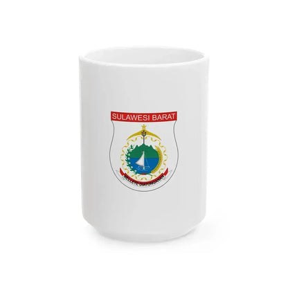 Flag of West Sulawesi Indonesia - White Coffee Mug 15oz - Go Mug Yourself