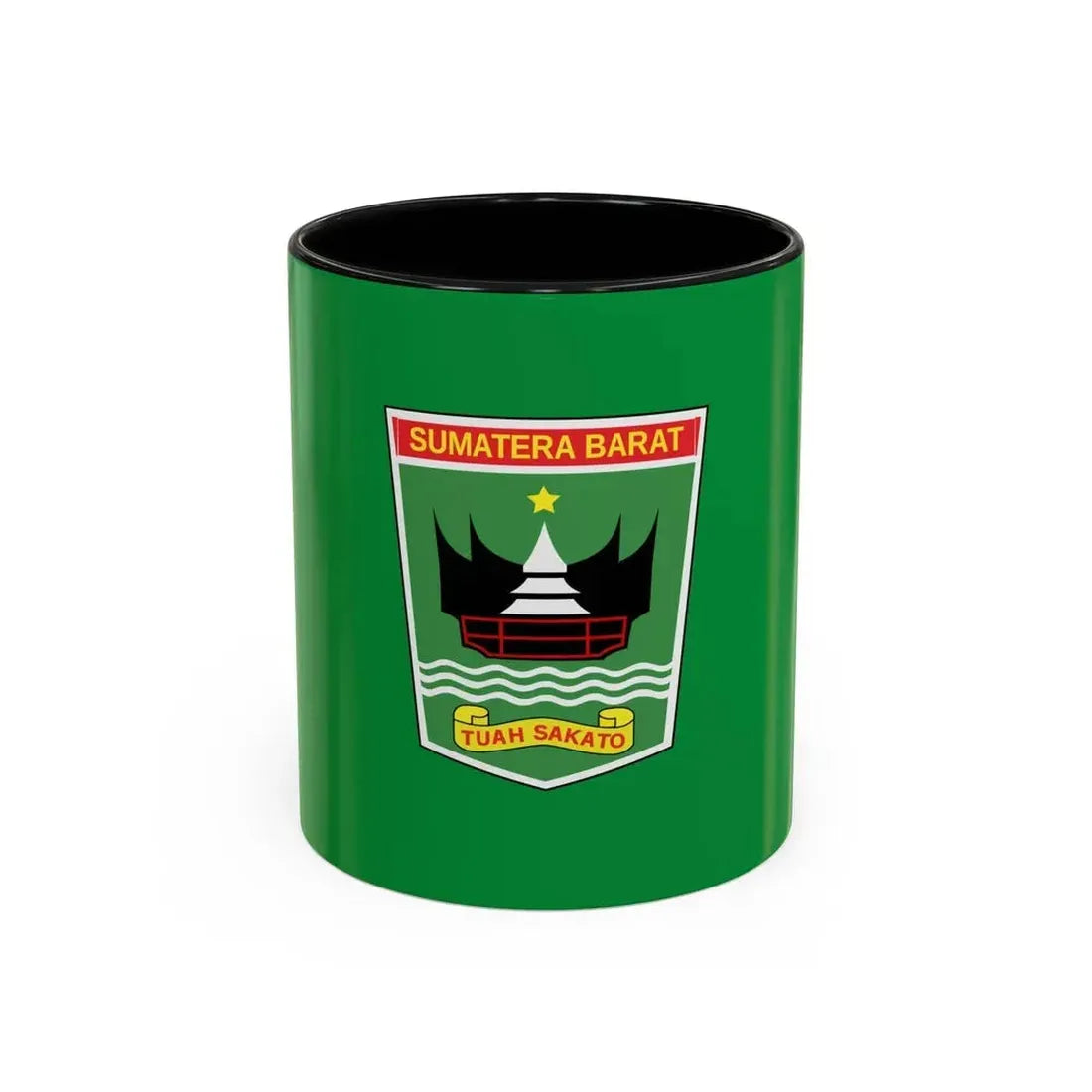 Flag of West Sumatra Indonesia - Accent Coffee Mug 11oz Black - Go Mug Yourself