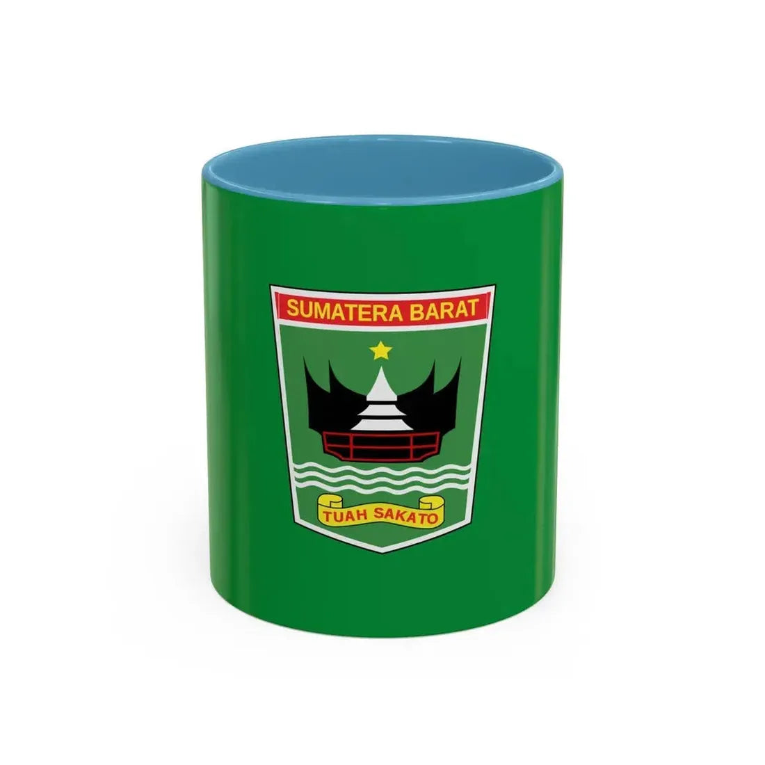 Flag of West Sumatra Indonesia - Accent Coffee Mug 11oz Light Blue - Go Mug Yourself