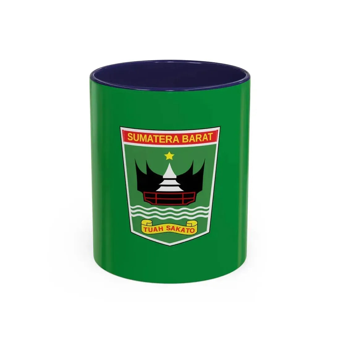 Flag of West Sumatra Indonesia - Accent Coffee Mug 11oz Navy - Go Mug Yourself