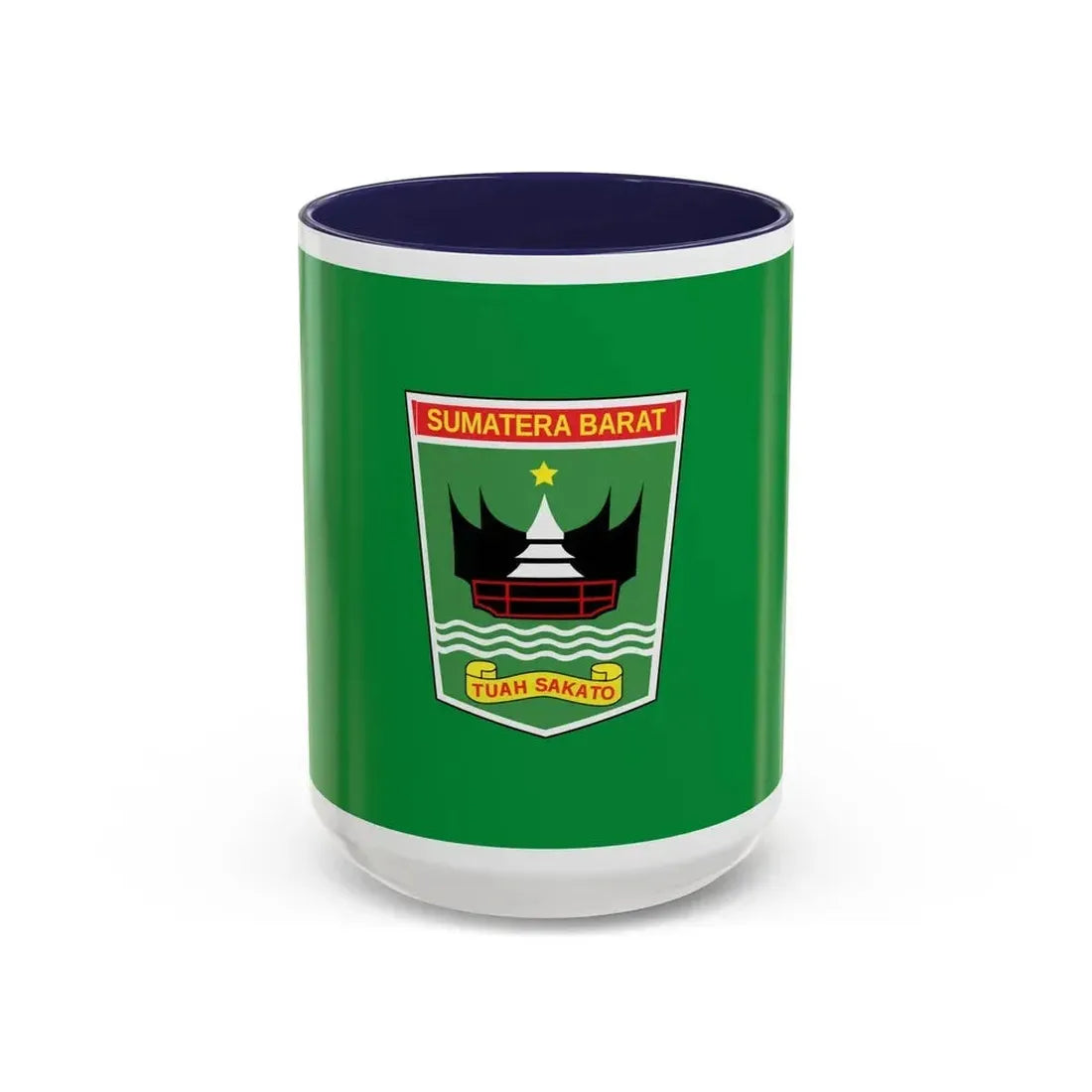 Flag of West Sumatra Indonesia - Accent Coffee Mug 15oz Navy - Go Mug Yourself