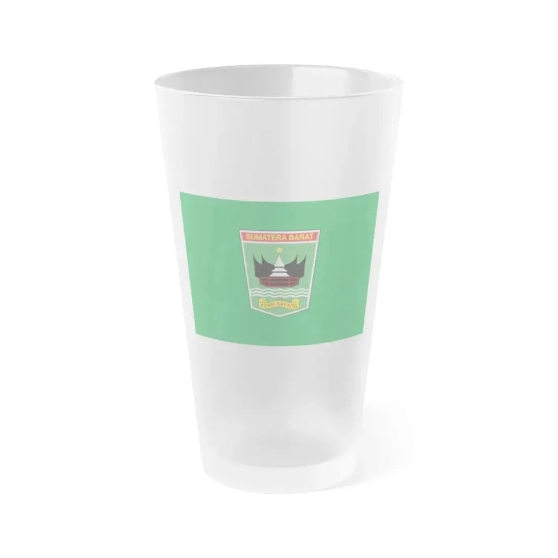 Flag of West Sumatra Indonesia - Frosted Pint Glass 16oz 16oz Frosted - Go Mug Yourself