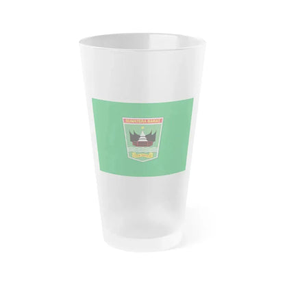 Flag of West Sumatra Indonesia - Frosted Pint Glass 16oz 16oz Frosted - Go Mug Yourself