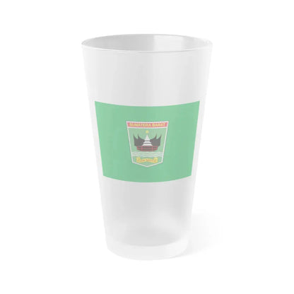 Flag of West Sumatra Indonesia - Frosted Pint Glass 16oz 16oz Frosted - Go Mug Yourself