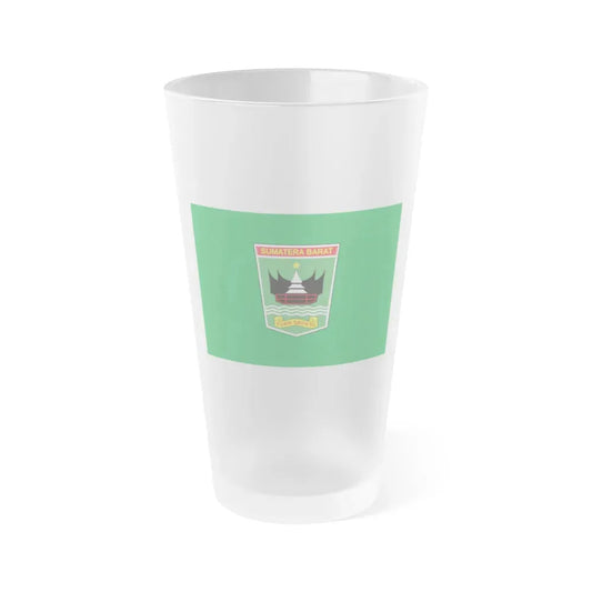 Flag of West Sumatra Indonesia - Frosted Pint Glass 16oz 16oz Frosted - Go Mug Yourself