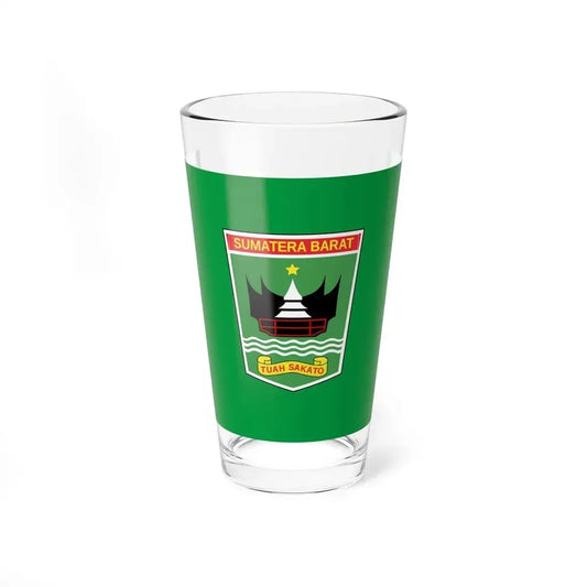 Flag of West Sumatra Indonesia - Pint Glass 16oz 16oz - Go Mug Yourself