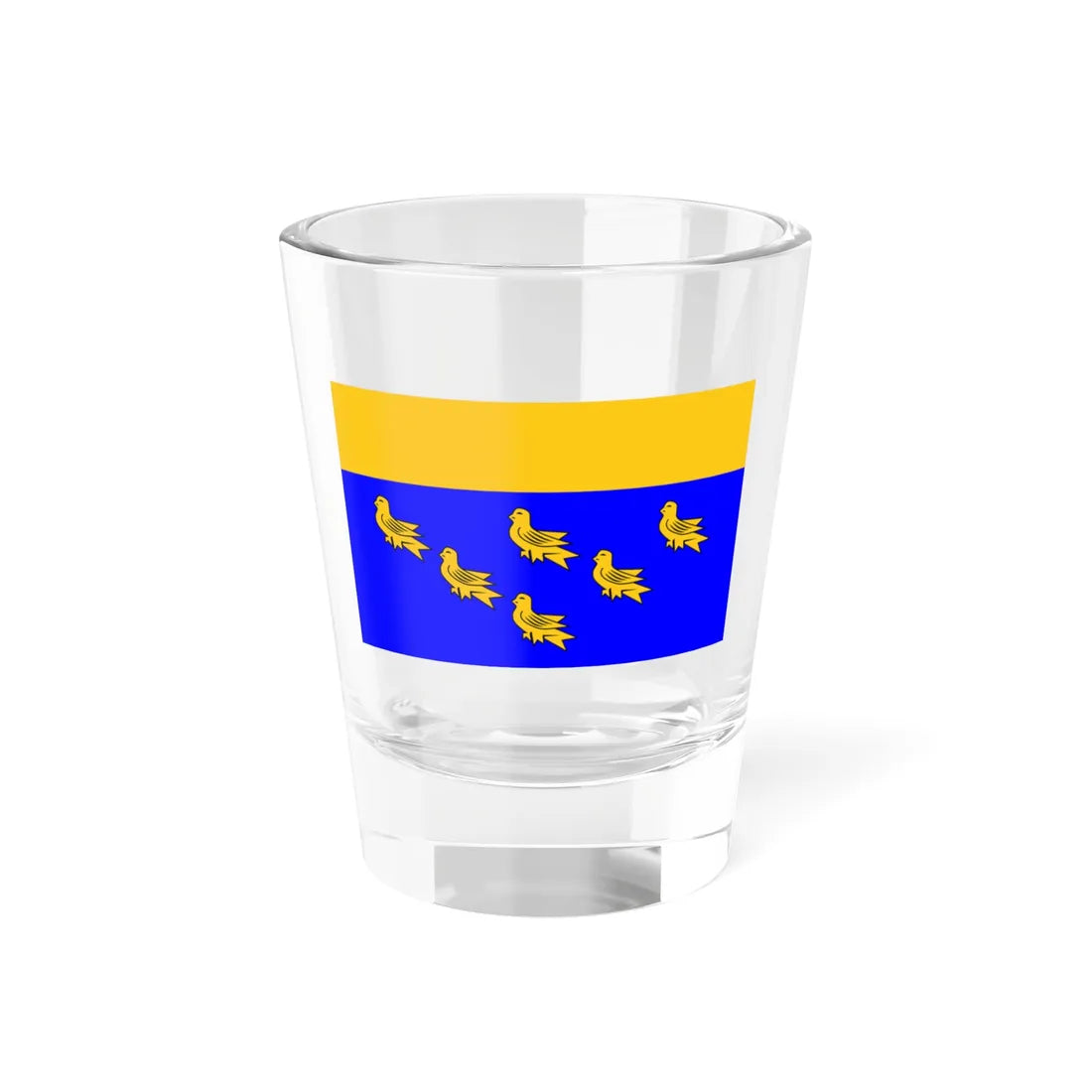 Flag of West Sussex (England) Shot Glass 1.5oz 1.5oz - Go Mug Yourself