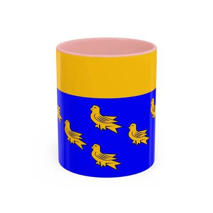 Flag of West Sussex UK - Accent Coffee Mug 11oz Pink - Go Mug Yourself