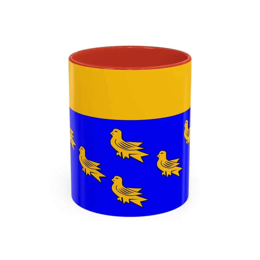 Flag of West Sussex UK - Accent Coffee Mug 11oz Red - Go Mug Yourself