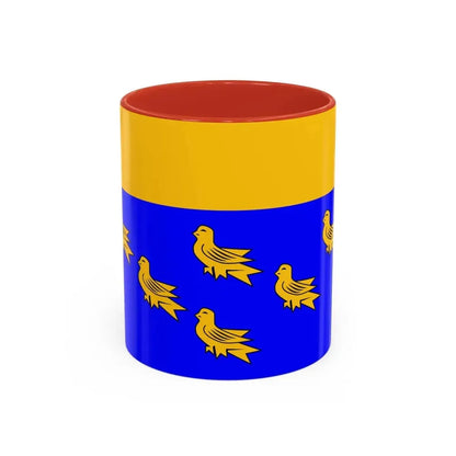 Flag of West Sussex UK - Accent Coffee Mug 11oz Red - Go Mug Yourself