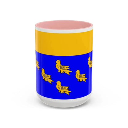 Flag of West Sussex UK - Accent Coffee Mug 15oz Pink - Go Mug Yourself
