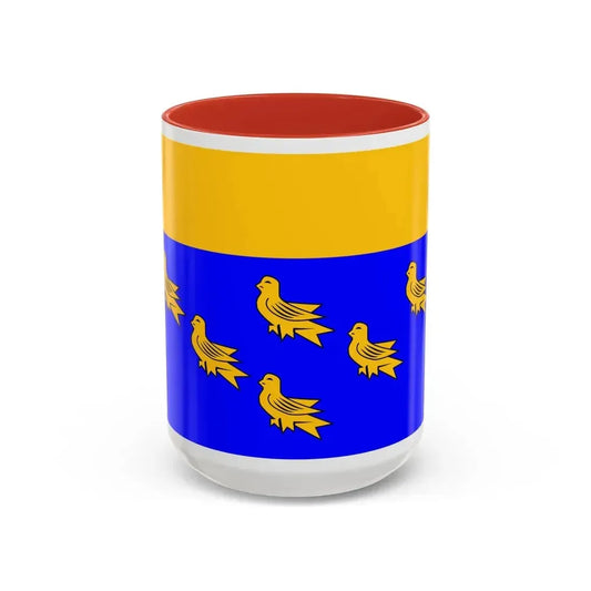 Flag of West Sussex UK - Accent Coffee Mug 15oz Red - Go Mug Yourself