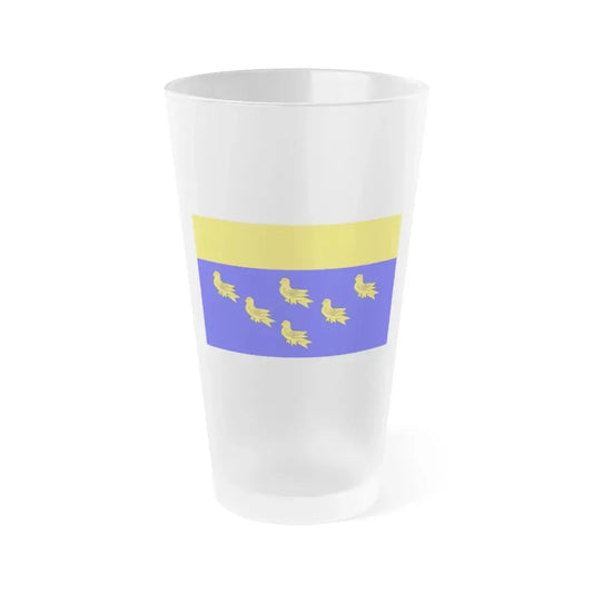 Flag of West Sussex UK - Frosted Pint Glass 16oz 16oz Frosted - Go Mug Yourself