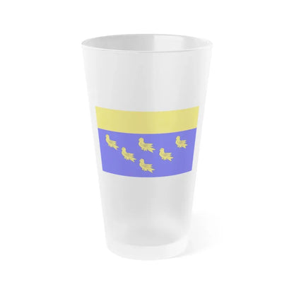 Flag of West Sussex UK - Frosted Pint Glass 16oz 16oz Frosted - Go Mug Yourself