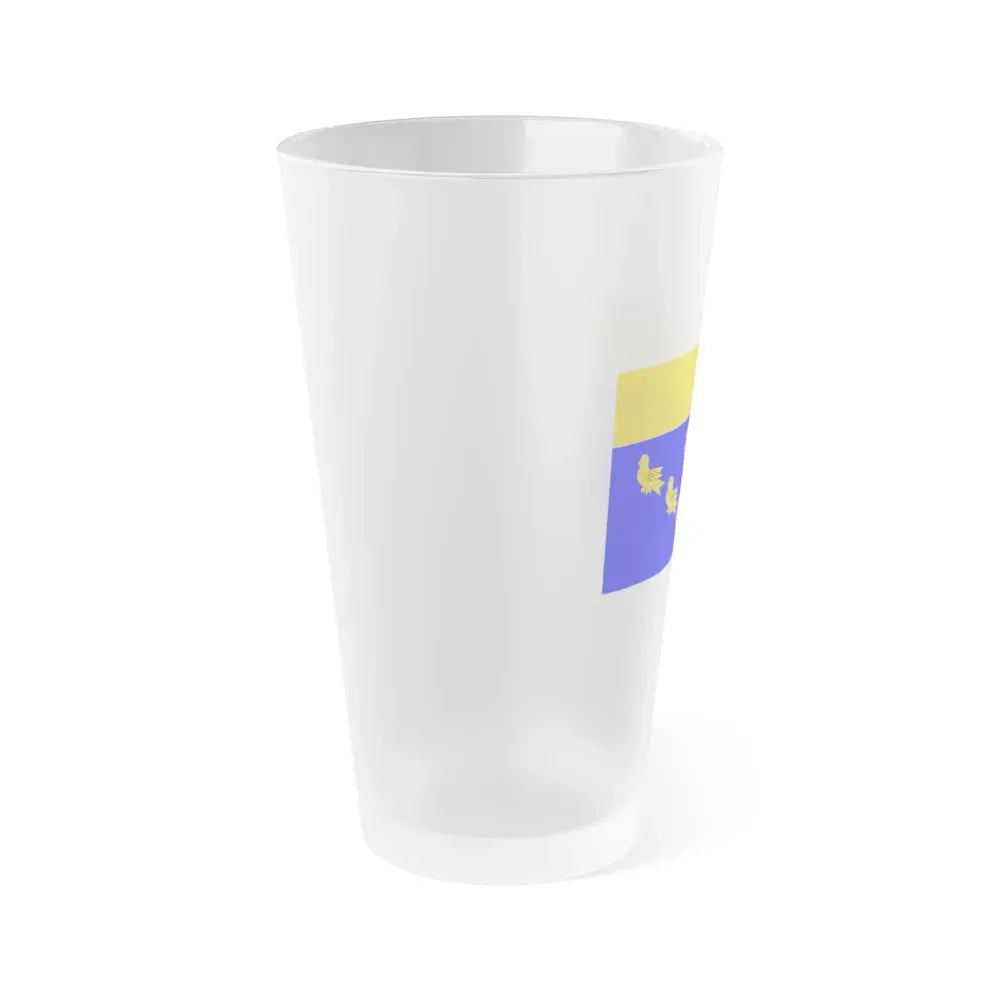 Flag of West Sussex UK - Frosted Pint Glass 16oz - Go Mug Yourself