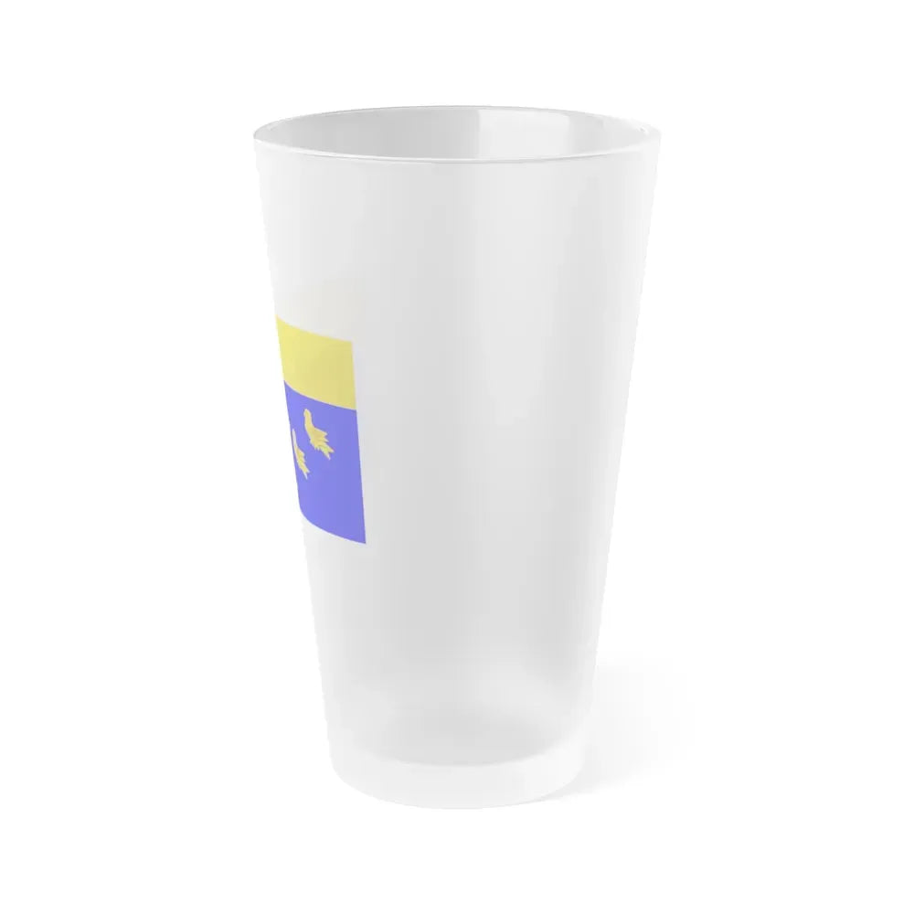 Flag of West Sussex UK - Frosted Pint Glass 16oz - Go Mug Yourself